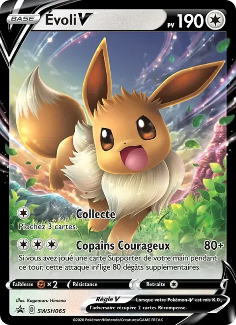 Carte Pokémon Évoli V SWSH065, extension Promo SWSH