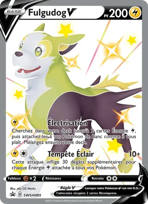 Carte Pokémon Fulgudog V SWSH085, extension Promo SWSH