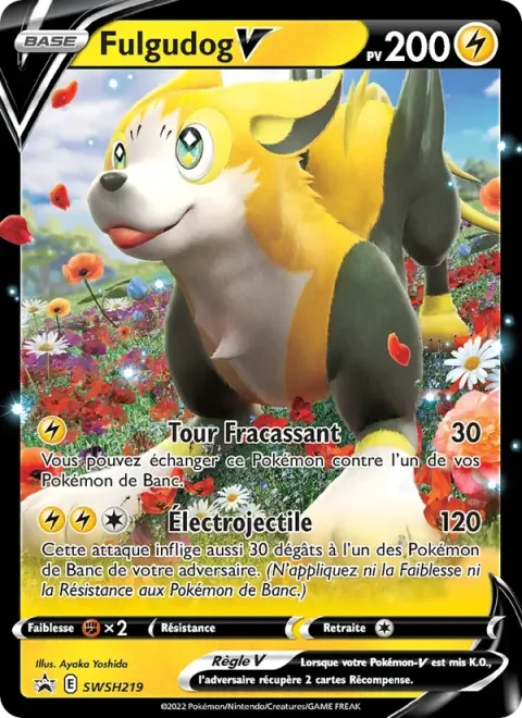 Carte Pokémon Fulgudog V SWSH219, extension Promo SWSH
