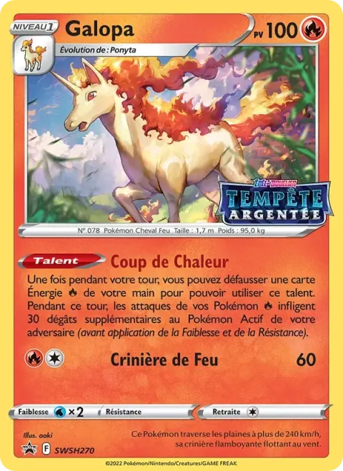 Carte Pokémon Galopa SWSH270, extension Promo SWSH