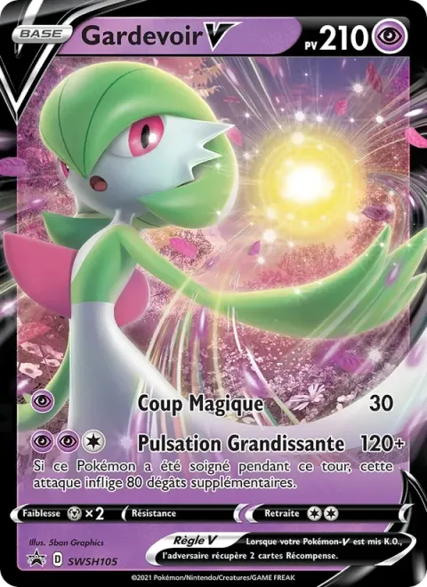 Carte Pokémon Gardevoir V SWSH105, extension Promo SWSH