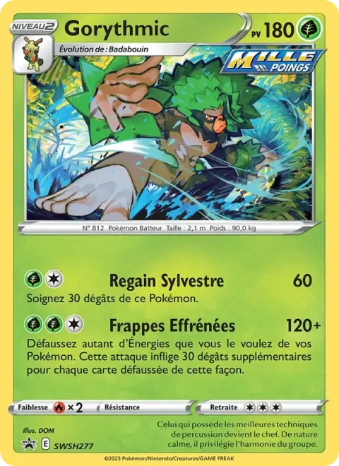 Carte Pokémon Gorythmic SWSH277, extension Promo SWSH