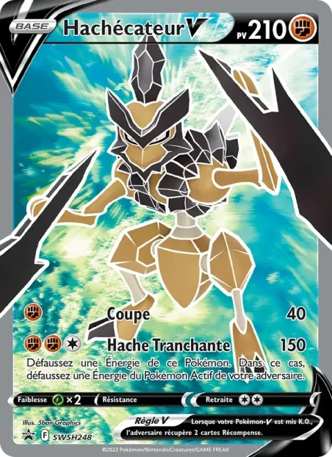 Carte Pokémon Hachécateur V SWSH248, extension Promo SWSH