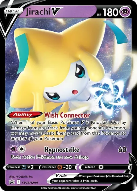 Carte Pokémon Jirachi V SWSH299, extension Promo SWSH