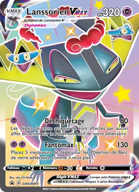 Carte Pokémon Lanssorien VMAX SWSH097, extension Promo SWSH