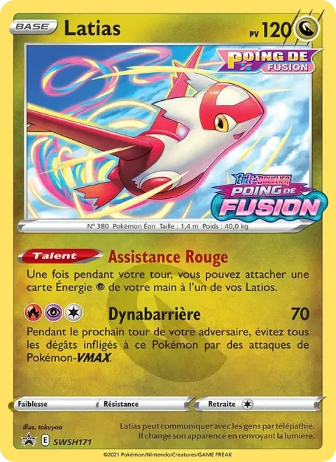 Carte Pokémon Latias SWSH171, extension Promo SWSH