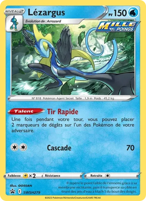 Carte Pokémon Lézargus SWSH279, extension Promo SWSH