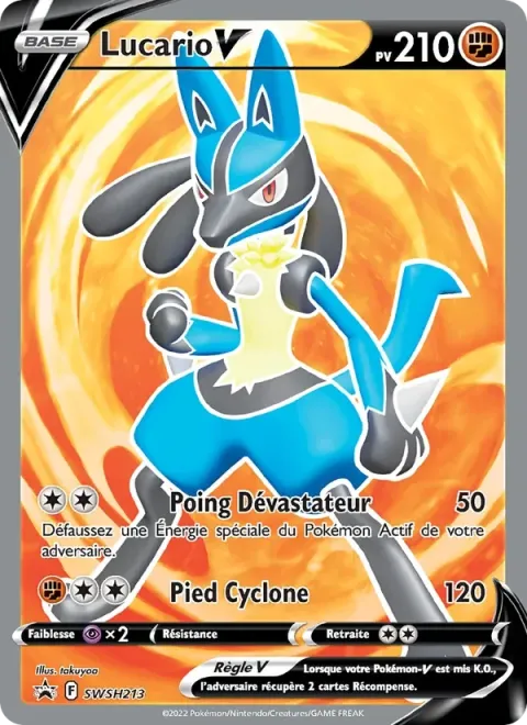 Carte Pokémon Lucario V SWSH213, extension Promo SWSH