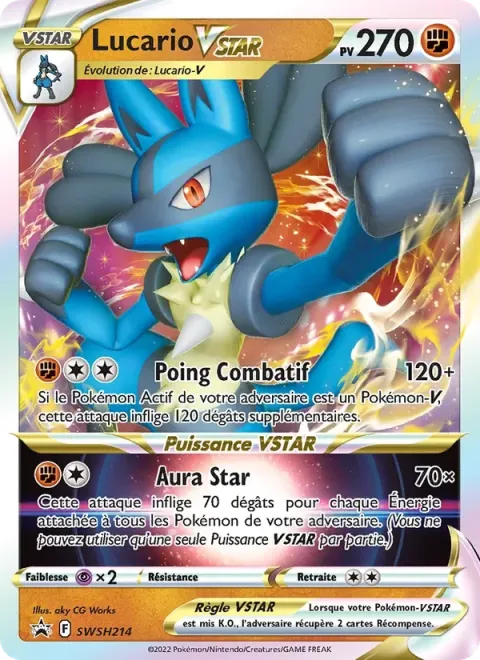 Carte Pokémon Lucario VSTAR SWSH214, extension Promo SWSH