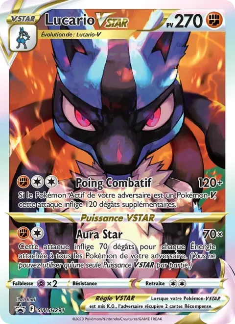 Carte Pokémon Lucario VSTAR SWSH291, extension Promo SWSH
