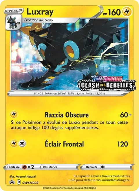 Carte Pokémon Luxray SWSH023, extension Promo SWSH