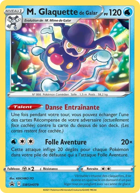Carte Pokémon M. Glaquette de Galar SWSH079, extension Promo SWSH