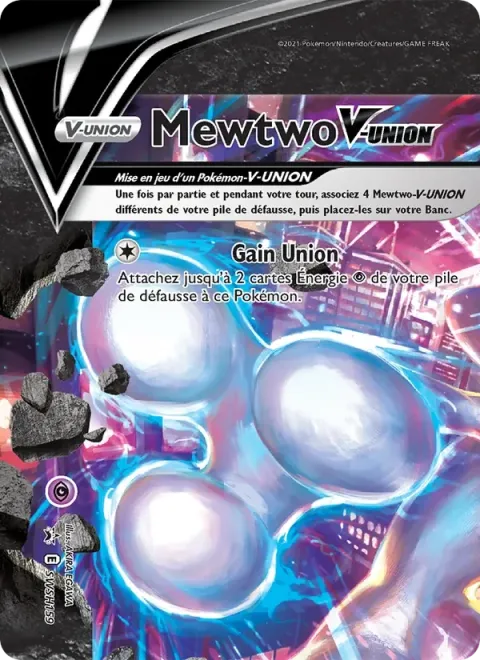 Carte Pokémon Mewtwo V-UNION SWSH159, extension Promo SWSH