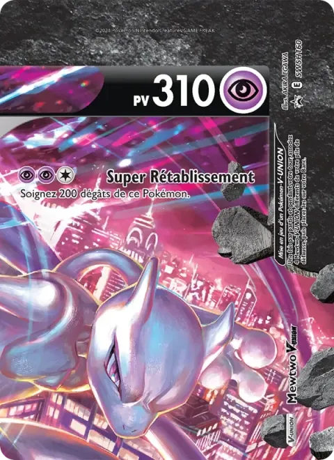 Carte Pokémon Mewtwo V-UNION SWSH160, extension Promo SWSH