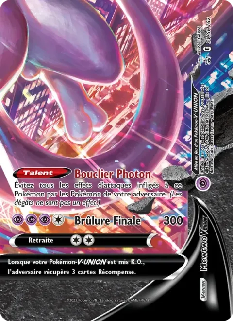 Carte Pokémon Mewtwo V-UNION SWSH162, extension Promo SWSH