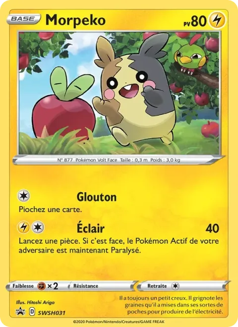 Carte Pokémon Morpeko SWSH031, extension Promo SWSH