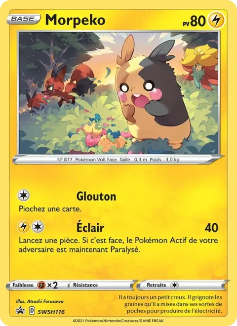 Carte Pokémon Morpeko SWSH116, extension Promo SWSH