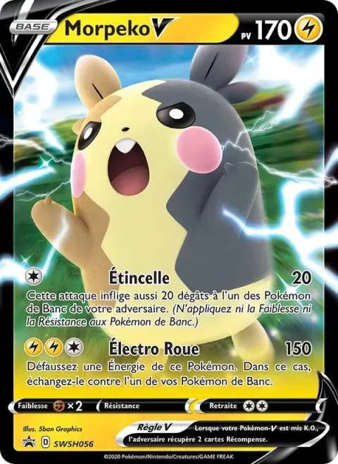 Carte Pokémon Morpeko V SWSH056, extension Promo SWSH
