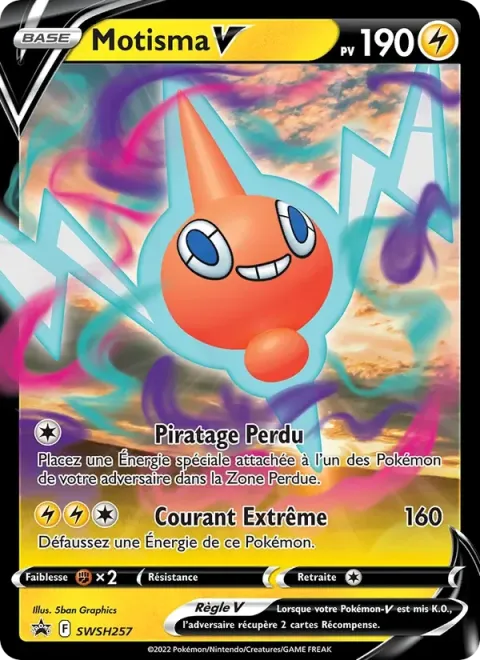 Carte Pokémon Motisma V SWSH257, extension Promo SWSH