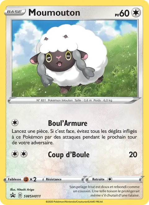Carte Pokémon Moumouton SWSH011, extension Promo SWSH