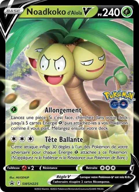 Carte Pokémon Noadkoko d’Alola V SWSH225, extension Promo SWSH
