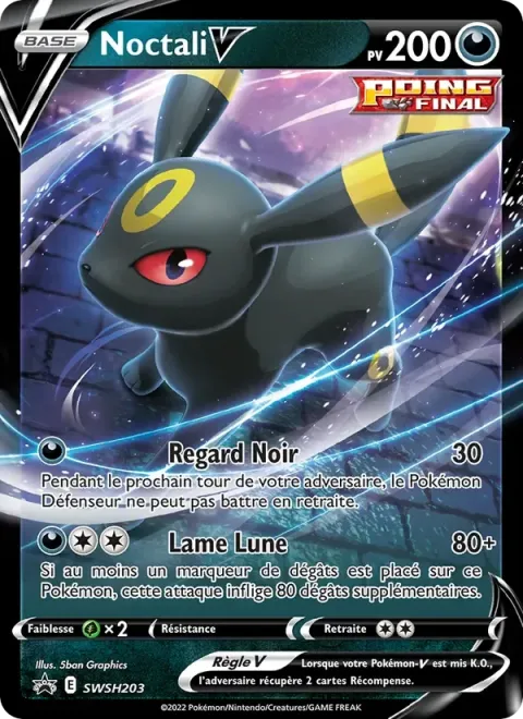 Carte Pokémon Noctali V SWSH203, extension Promo SWSH
