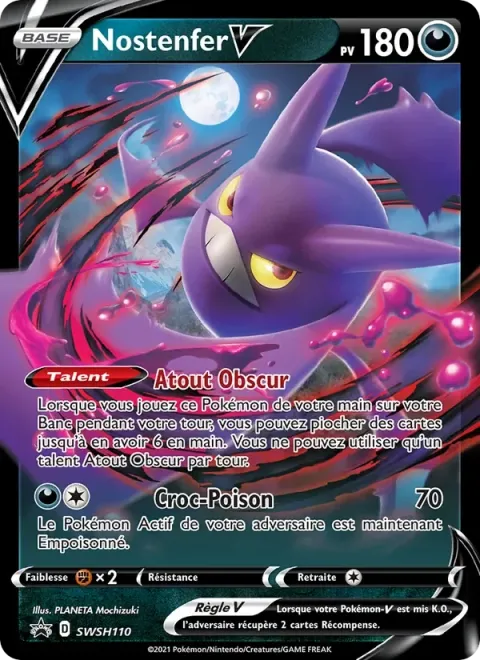 Carte Pokémon Nostenfer V SWSH110, extension Promo SWSH