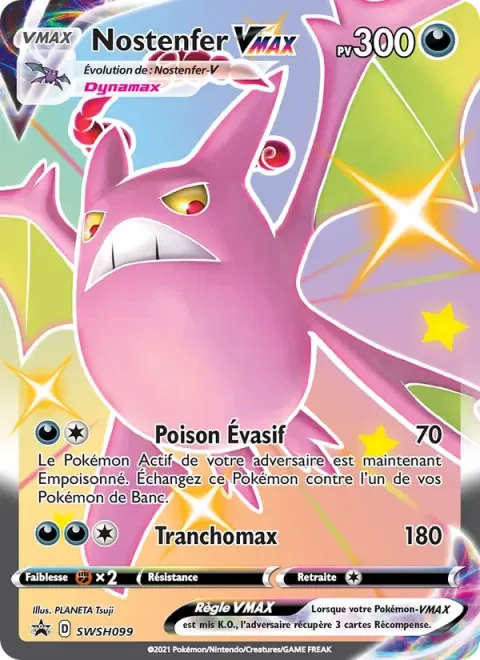 Carte Pokémon Nostenfer VMAX SWSH099, extension Promo SWSH