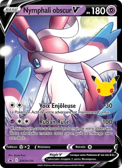 Carte Pokémon Nymphali obscur V SWSH134, extension Promo SWSH