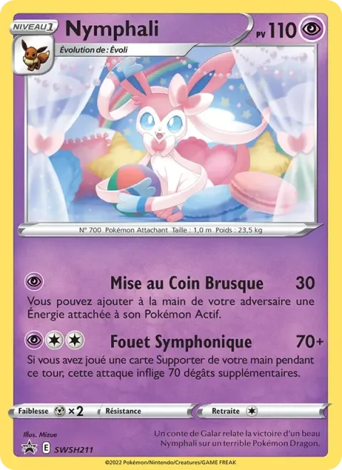 Carte Pokémon Nymphali SWSH211, extension Promo SWSH