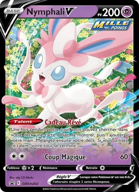 Carte Pokémon Nymphali V SWSH202, extension Promo SWSH