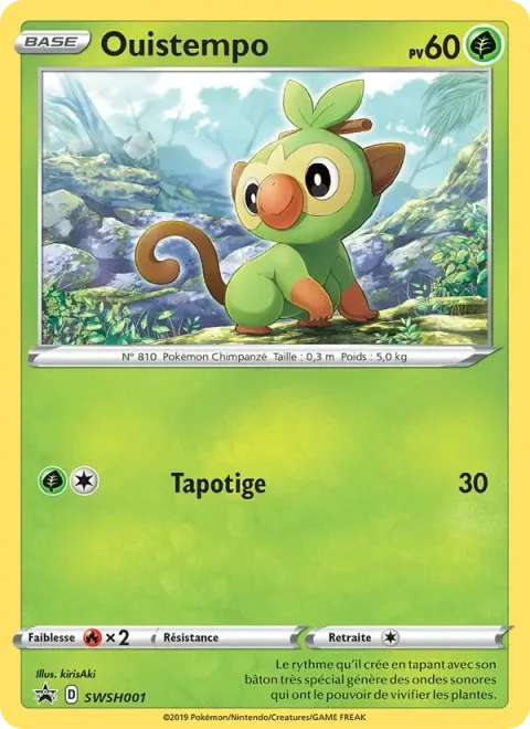 Carte Pokémon Ouistempo SWSH001, extension Promo SWSH