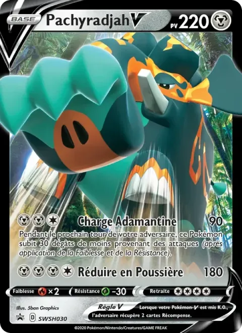 Carte Pokémon Pachyradjah V SWSH030, extension Promo SWSH