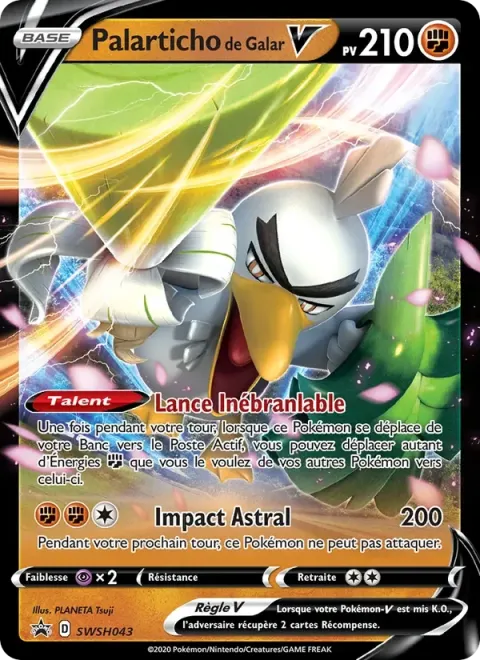 Carte Pokémon Palarticho de Galar V SWSH043, extension Promo SWSH