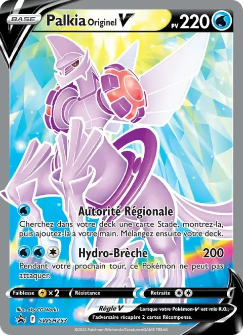 Carte Pokémon Palkia Originel V SWSH253, extension Promo SWSH