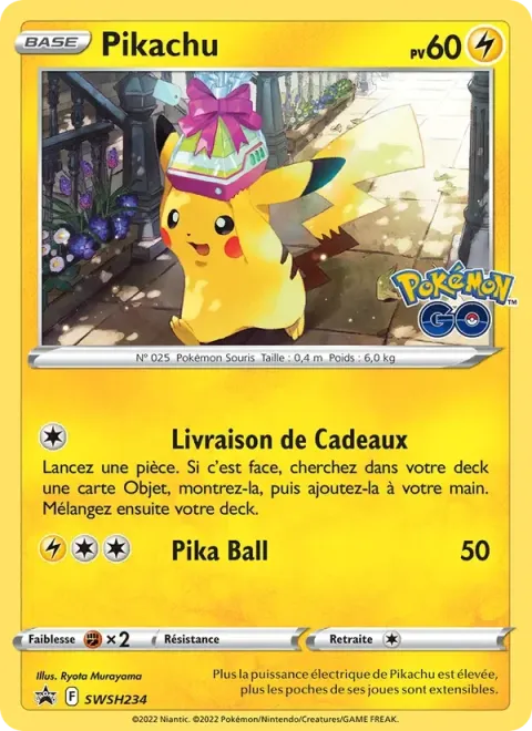 Carte Pokémon Pikachu SWSH234, extension Promo SWSH