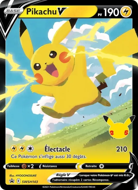 Carte Pokémon Pikachu V SWSH143, extension Promo SWSH