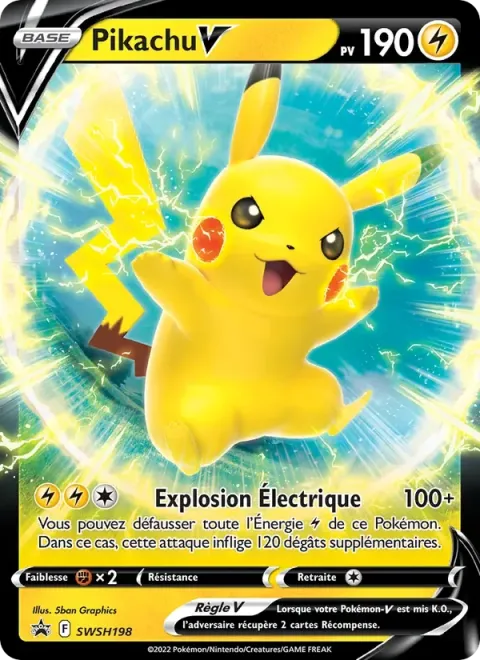 Carte Pokémon Pikachu V SWSH198, extension Promo SWSH