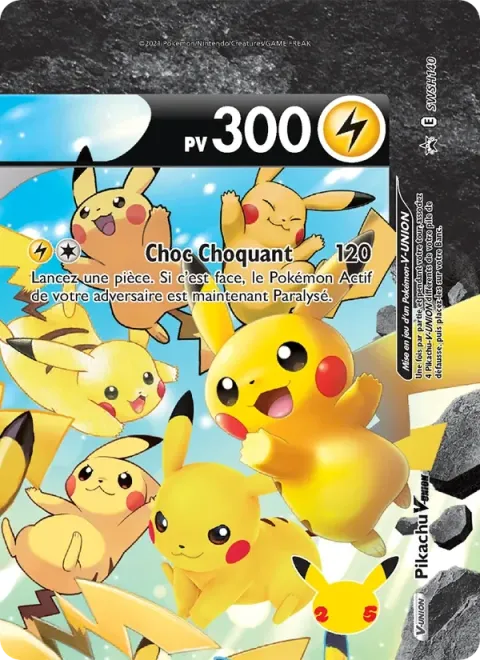 Carte Pokémon Pikachu V-UNION SWSH140, extension Promo SWSH