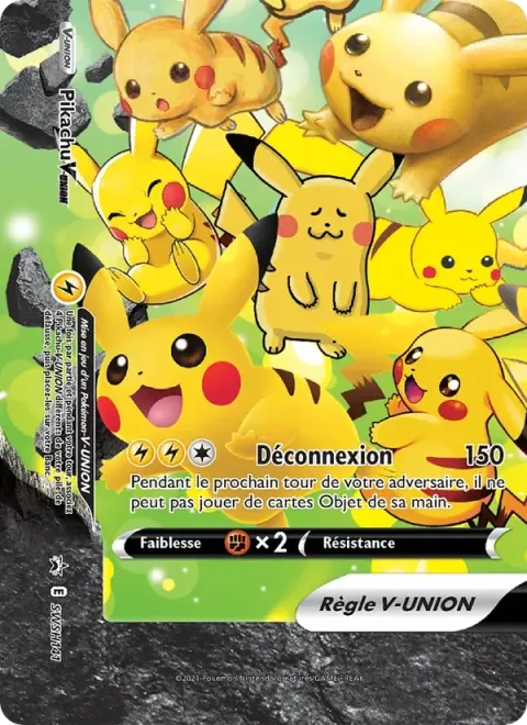 Carte Pokémon Pikachu V-UNION SWSH141, extension Promo SWSH