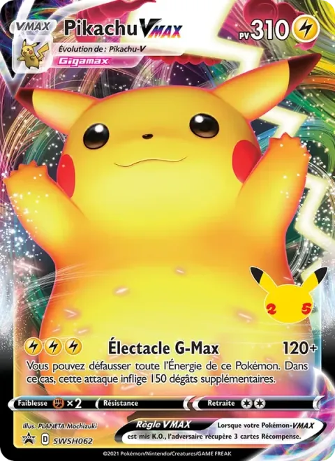 Carte Pokémon Pikachu VMAX SWSH062, extension Promo SWSH