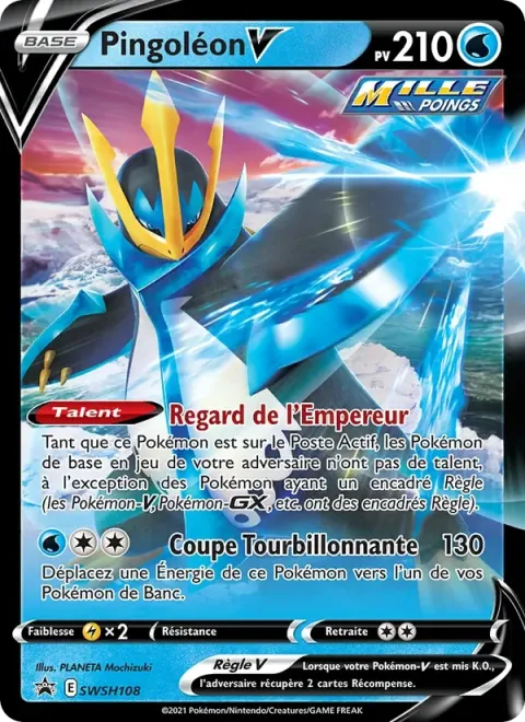 Carte Pokémon Pingoléon V SWSH108, extension Promo SWSH