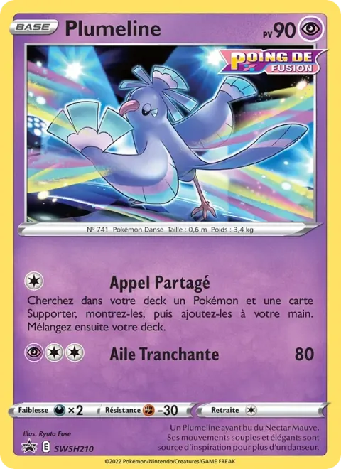 Carte Pokémon Plumeline SWSH210, extension Promo SWSH