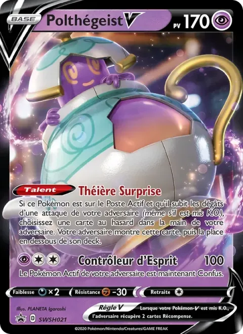 Carte Pokémon Polthégeist V SWSH021, extension Promo SWSH