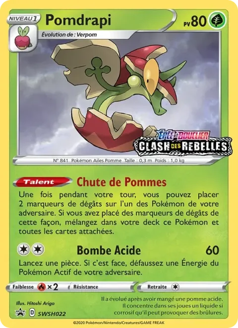 Carte Pokémon Pomdrapi SWSH022, extension Promo SWSH