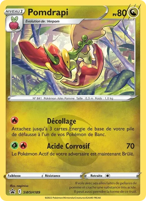 Carte Pokémon Pomdrapi SWSH189, extension Promo SWSH