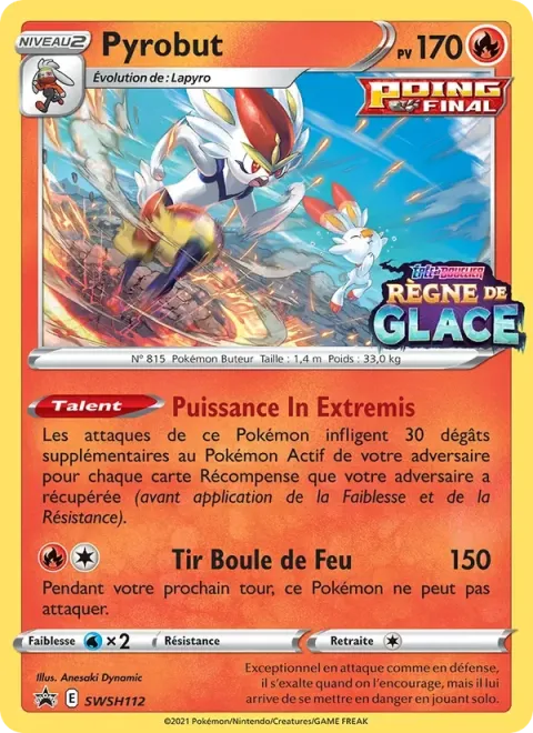 Carte Pokémon Pyrobut SWSH112, extension Promo SWSH