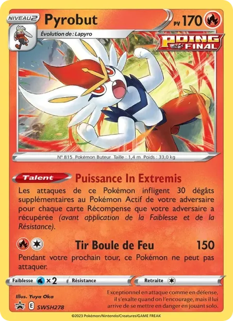 Carte Pokémon Pyrobut SWSH278, extension Promo SWSH