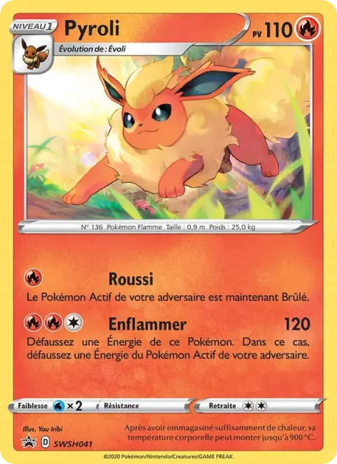 Carte Pokémon Pyroli SWSH041, extension Promo SWSH
