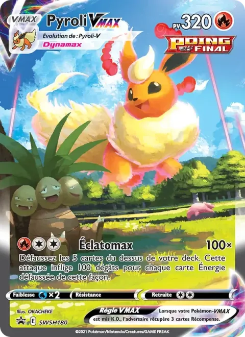 Carte Pokémon Pyroli VMAX SWSH180, extension Promo SWSH